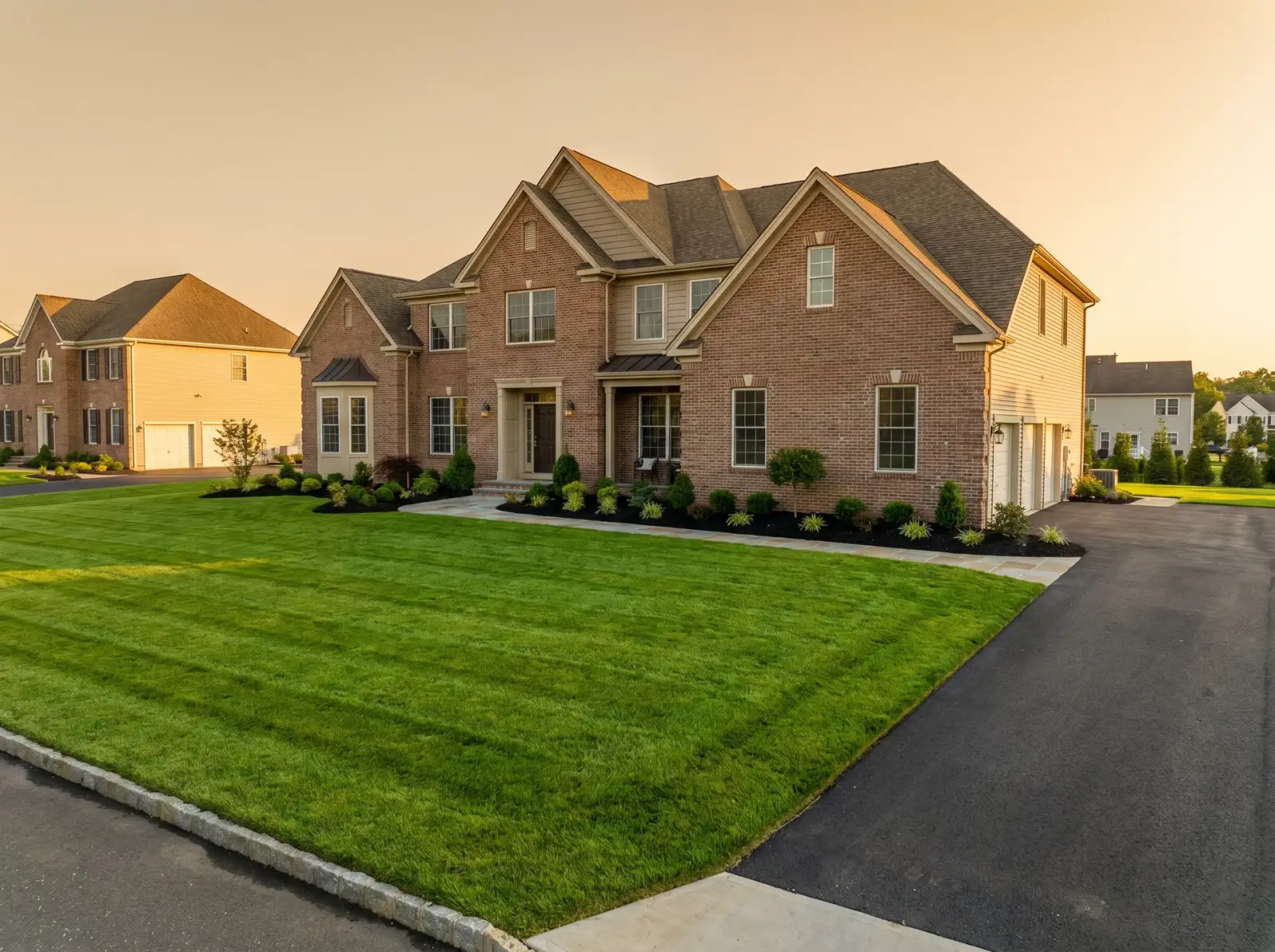After sod installation — new construction — full property in Howell, NJ
