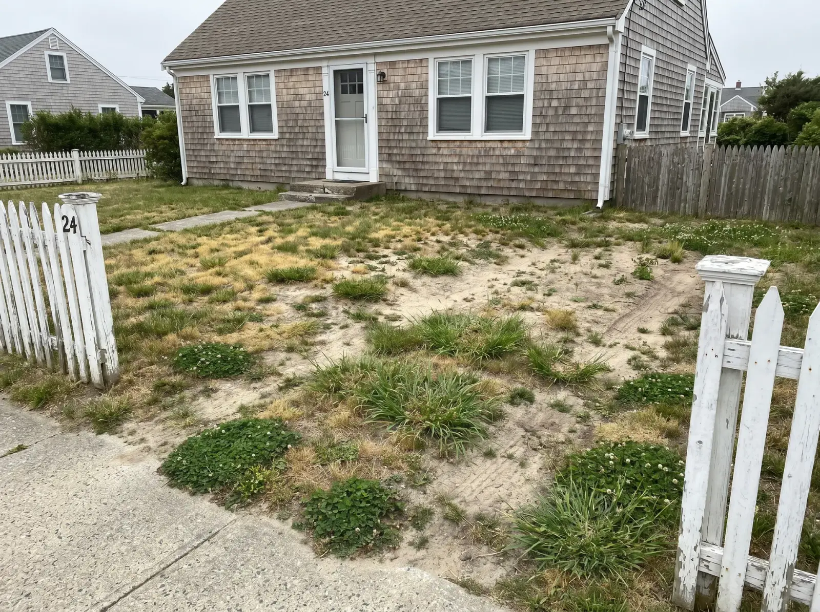 Before sod installation — cape cod — shore home in Point Pleasant, NJ