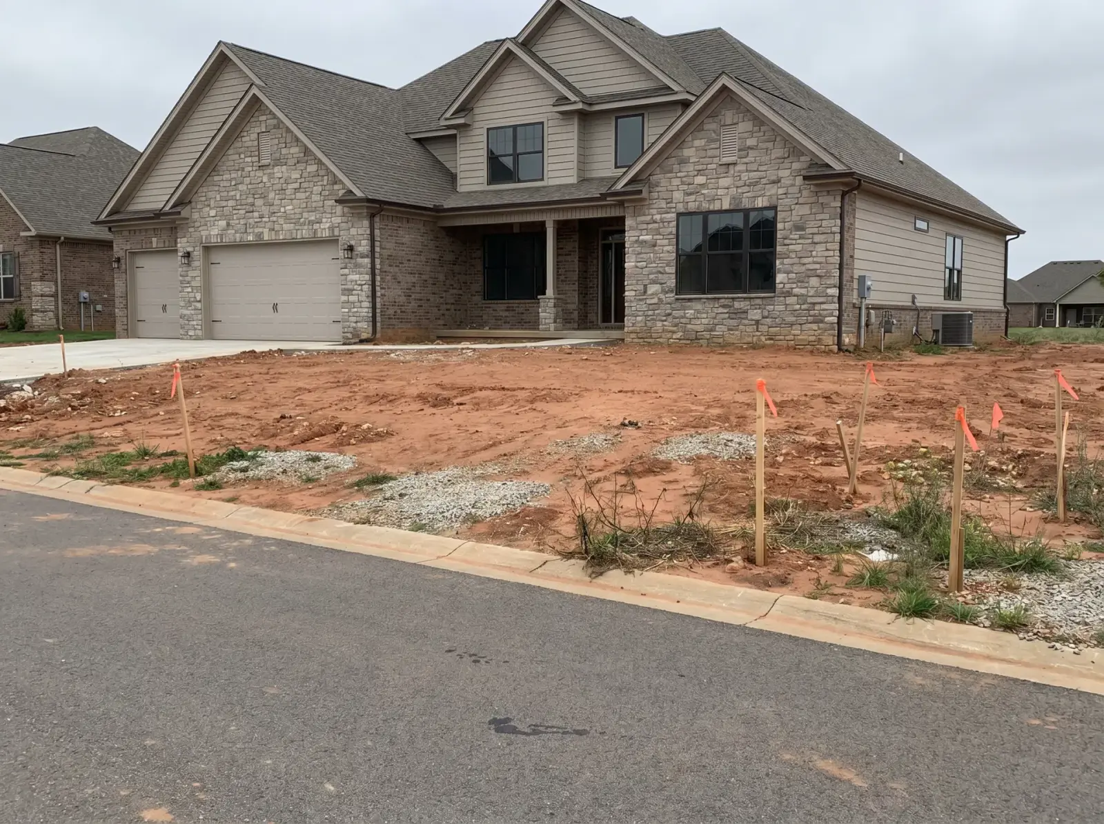 Before sod installation — new construction — full property in Howell, NJ