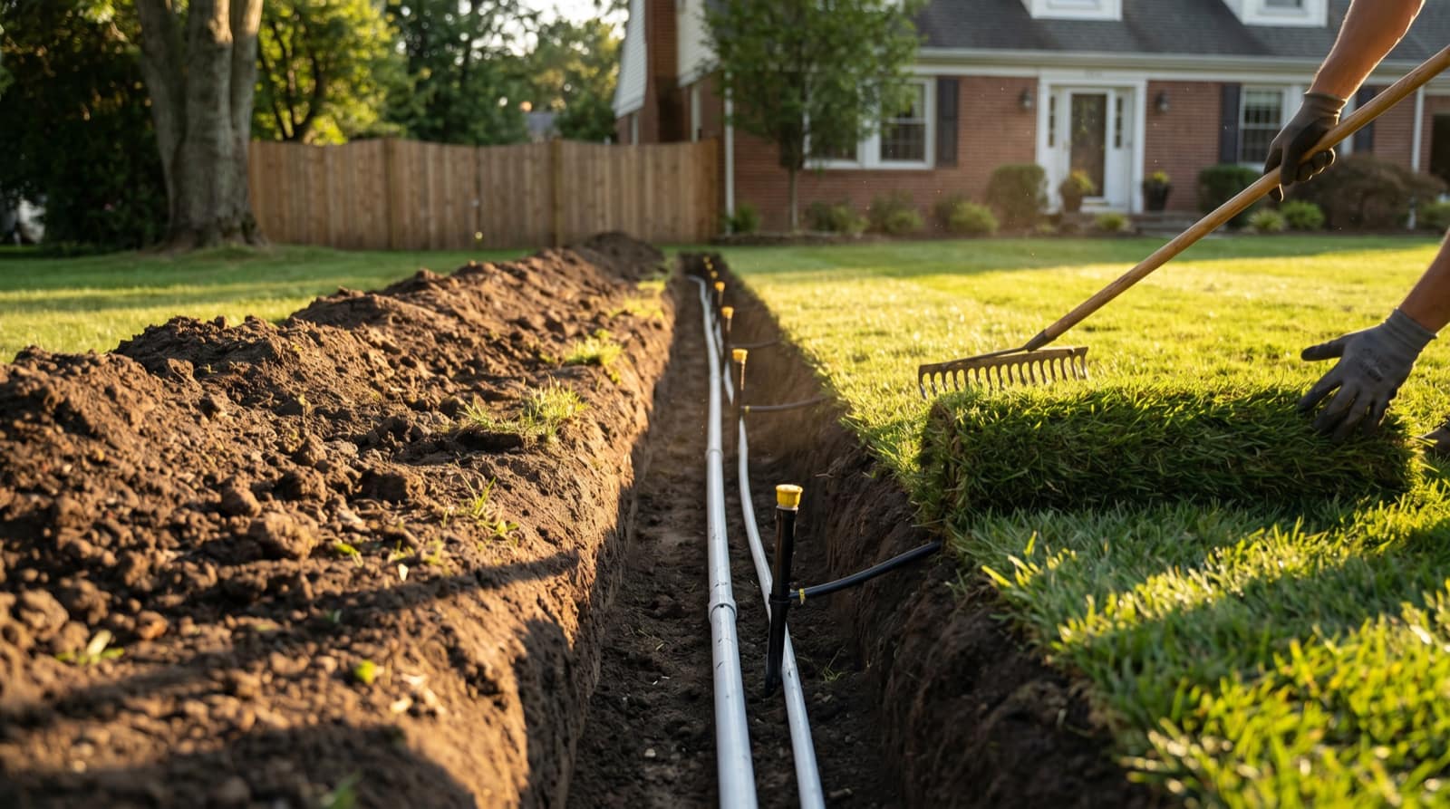 Zoned sprinkler system installation in Ocean County, NJ